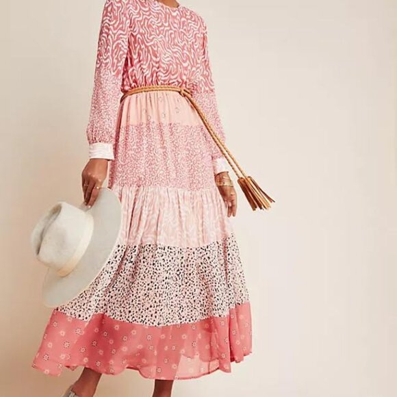 ANTNROPOLOGIE DOLAN Collection Jodie billowy silhouette Maxi Dress Sz 1X - Picture 2 of 12